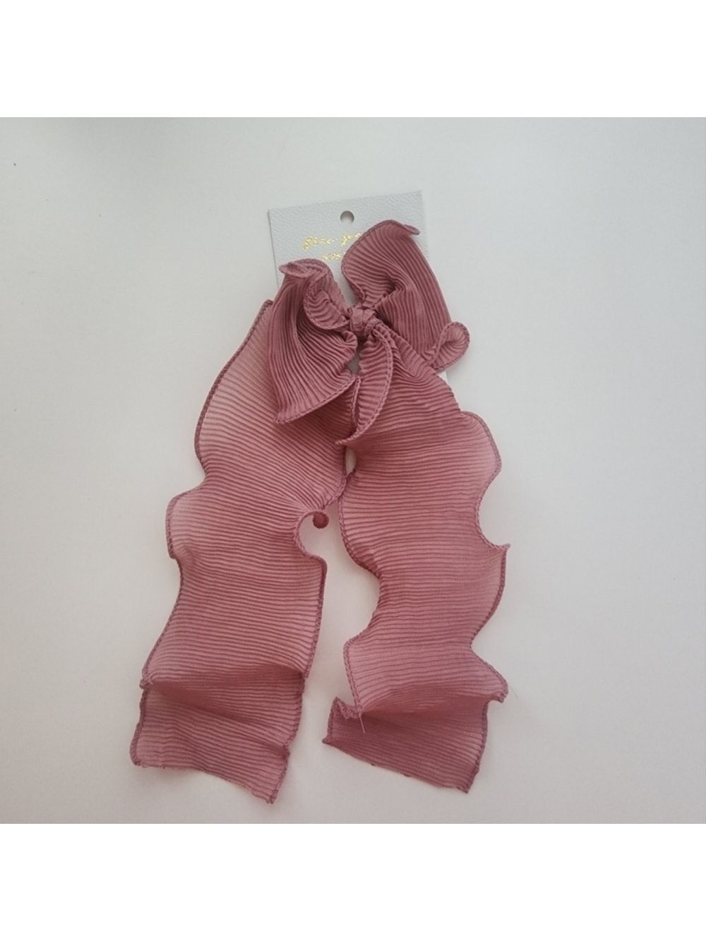 NWT Free People Rizzo Crinkled Bow Rusty Pink - Picture 13 of 13